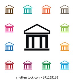 Isolated University Icon. Financial Vector Element Can Be Used For University, Bank, Financial Design Concept.