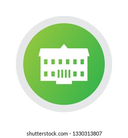 Isolated university icon symbol on clean background. Vector school element in trendy style.