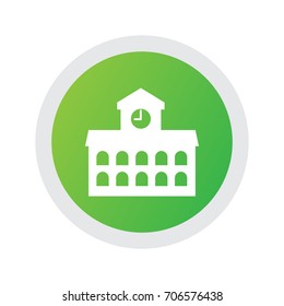 Isolated University Icon Symbol On Clean Background. Vector Academy Element In Trendy Style.