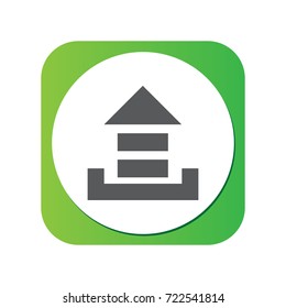 Isolated Upload Icon Symbol On Clean Background. Vector Transfer Element In Trendy Style.