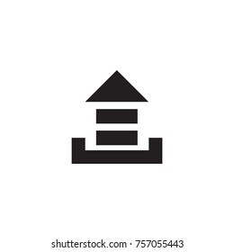 Isolated Upload Icon Symbol On Clean Background. Vector Transfer Element In Trendy Style.