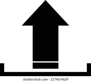 einzelne Vektorgrafik-Vektorgrafik des Upload-Symbols