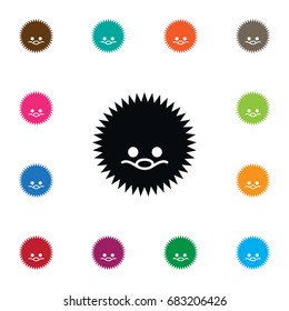 Isolated Urchin Icon. Vector Element Can Be Used For Hedgehog, Urchin Design Concept.