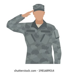 Isolated US army man Soldier