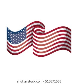 Isolated usa flag design