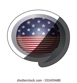 Isolated Usa flag inside bubble design