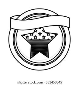 Isolated Usa flag inside button design