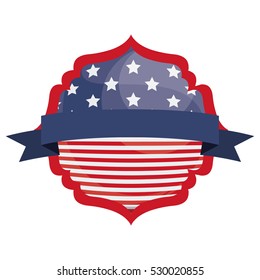 Isolated usa flag inside frame design