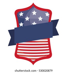 Isolated usa flag inside frame design