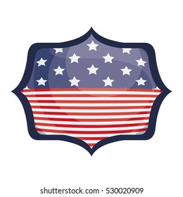 Isolated usa flag inside frame design