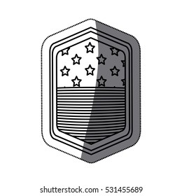 Isolated Usa flag inside frame design