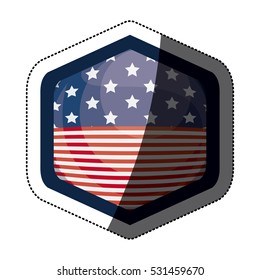 Isolated Usa flag inside frame design