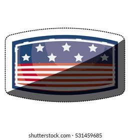 Isolated Usa flag inside frame design