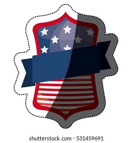 Isolated Usa flag inside frame design