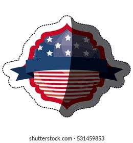 Isolated Usa flag inside frame design