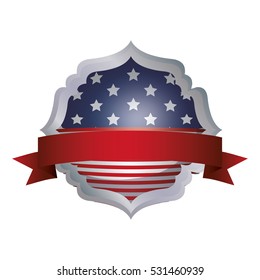 Isolated Usa flag inside frame design