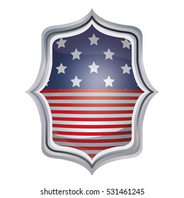 Isolated Usa flag inside frame design