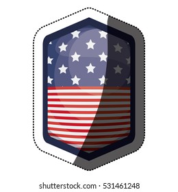 Isolated Usa flag inside frame design