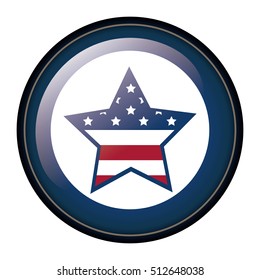 Isolated usa star inside seal stamp design