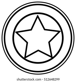 Isolated usa star inside seal stamp design