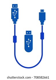 isolated usb icon on white background use for transfer data other on network internet
