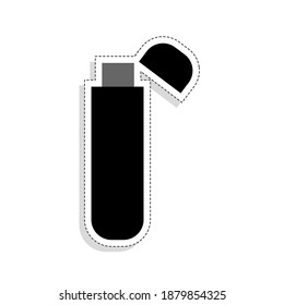 Isolated usb tool back to school sticker- Vector