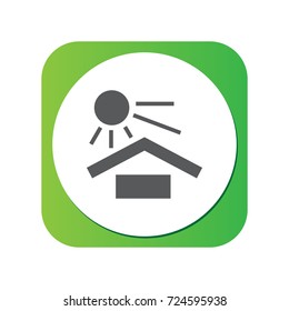 Isolated UV Protect Icon Symbol On Clean Background. Vector Sunshine Element In Trendy Style.