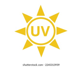 Isolated UV symbol. Concept of prevention and weather conditions. 
