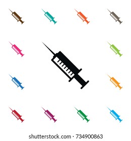Isolated Vaccination Icon. Injection Vector Element Can Be Used For Vaccination, Syringe, Injection Design Concept.