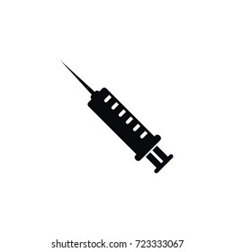 Isolated Vaccine Icon. Syringe Vector Element Can Be Used For Syringe, Vaccine, Injection Design Concept.