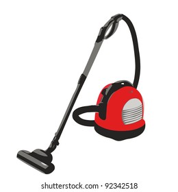 Isolated vacuum cleaner on white sheet