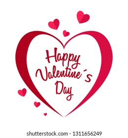 Isolated valentine day banner. Vector illustration design