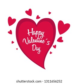 Isolated valentine day banner. Vector illustration design