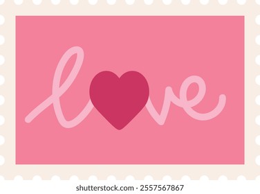 Isolated Valentine's Day stamp flat vector illustration.
Cute Valentine stamp icon.
Good for greeting card,poster,banner,leaflet.
Transparent background.