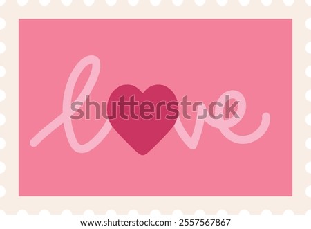 Isolated Valentine's Day stamp flat vector illustration.
Cute Valentine stamp icon.
Good for greeting card,poster,banner,leaflet.
Transparent background.