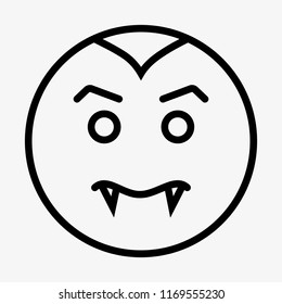 Isolated vampire icon. Halloween vector sign. 
