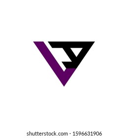 isolated vd, v and d logo  - vector