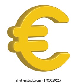 símbolo del VECTOR 3d EURO aislado