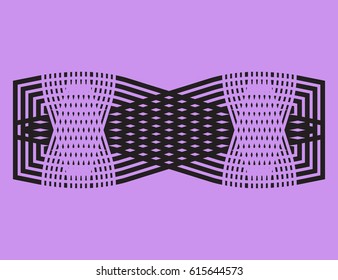 Isolated vector abstract symbol. Sign consists of lines forming a harmonious shape, which can be used for print and for the web