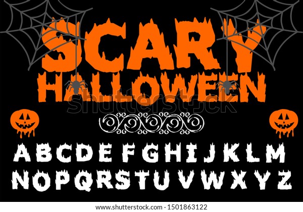 Isolated Vector Alphabet Letters On Halloween Stock Vector (Royalty ...