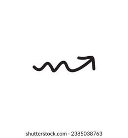 Flechas vectoriales aisladas dibujadas a mano