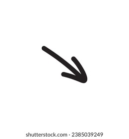 Isolated vector arrows drawn by hand