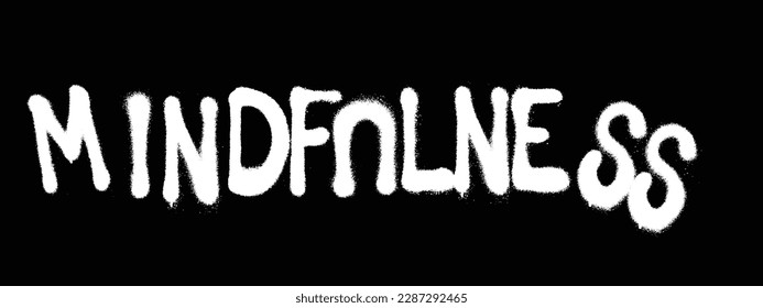 Isolated vector art of the word mindfulness. transparent Print design for t shirts and merchandise.