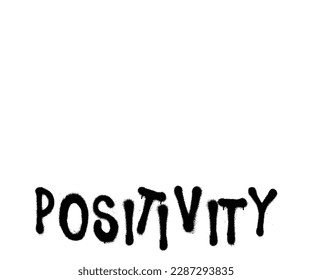 Isolated vector art of the word positivity. transparent Print design for t shirts and merchandise.