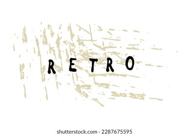Isolated vector art of the word retro. transparent Print design for t shirts and merchandise.