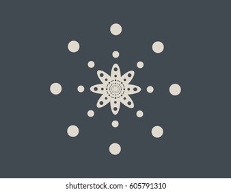 Isolated vector background that consists of gradient circles, forming the pattern. Abstract illustration is well suited for the screen (web, mobile app, video, etc.)