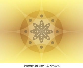 Isolated vector background that consists of gradient circles, forming the pattern. Abstract illustration is well suited for the screen (web, mobile app, video, etc.)