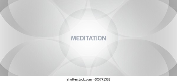 Isolated vector background that symbolizes meditation and consists of gradient circles, forming the pattern. Abstract illustration is well suited for the screen (web, mobile app, video, etc.)