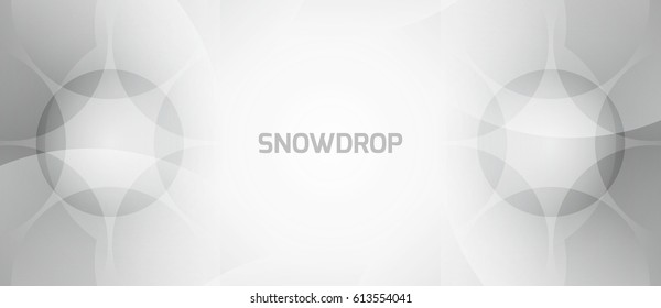 Isolated vector background that symbolizes snowdrop and consists of gradient circles, forming the pattern. Abstract illustration is well suited for the screen (web, mobile app, video, etc.)