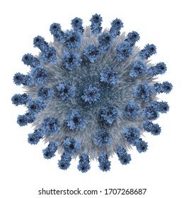 Isolated vector bacteria virus. Close up illustration on white background 